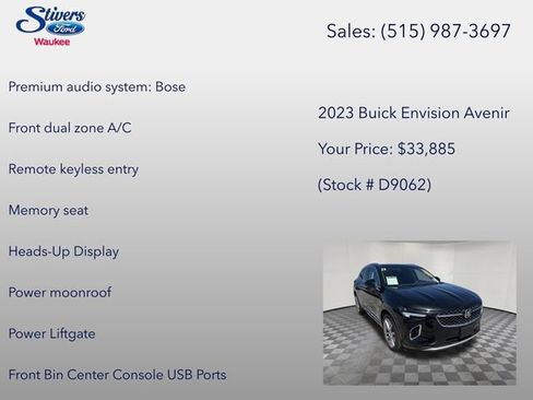 Used 2023 Buick Envision Avenir AWD/4WD image 16