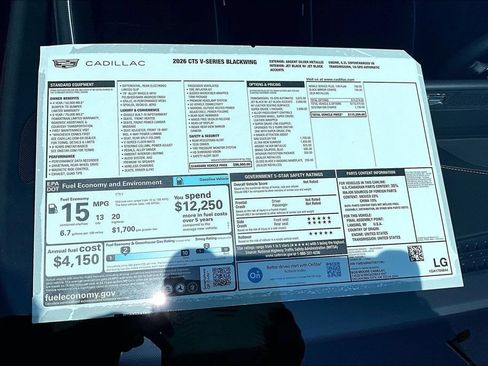 New 2026 Cadillac CT5 V Blackwing w/ Super Cruise 1 Package RWD image 14