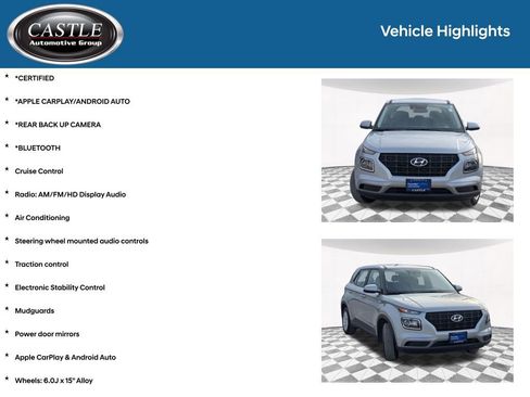 Certified 2022 Hyundai Venue SE image 3