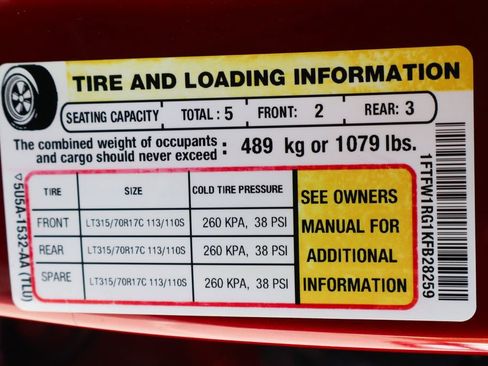 Used 2019 Ford F150 Raptor w/ Equipment Group 802A Luxury image 56