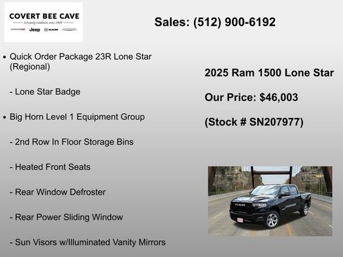 New 2025 RAM 1500 Lone Star AWD/4WD image 6