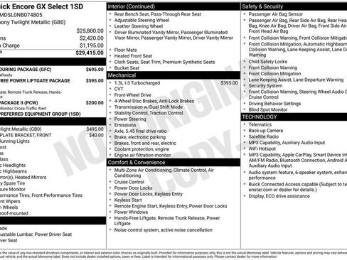 Used 2022 Buick Encore GX Select w/ Sport Touring Package FWD image 6