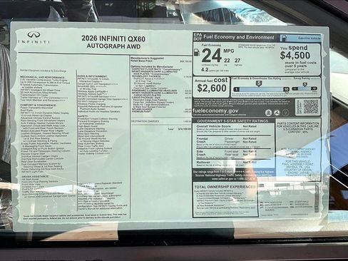 New 2026 INFINITI QX60 Autograph w/ Autograph Tech Package AWD/4WD image 28