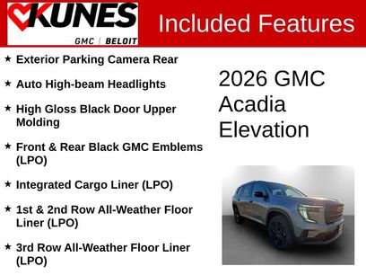 New 2026 GMC Acadia Elevation w/ Black Edition