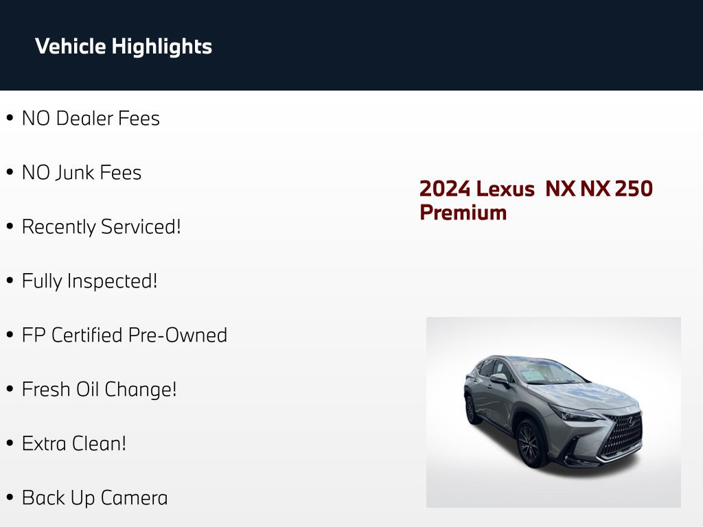 Used 2024 Lexus NX 250 FWD w/ Towing Package (2000 Lbs) image 64