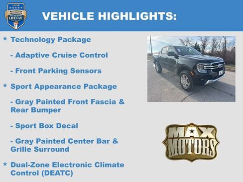 New 2025 Ford Ranger XLT w/ Equipment Group 301A High image 11