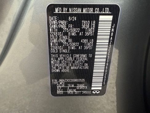 Used 2025 INFINITI QX80 Autograph w/ Autograph Exterior Package image 20