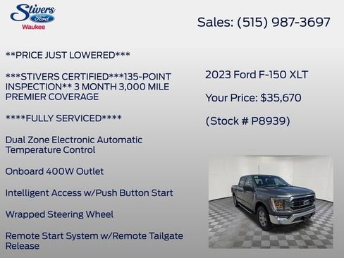 Certified 2023 Ford F150 XLT w/ Equipment Group 302A High AWD/4WD image 28