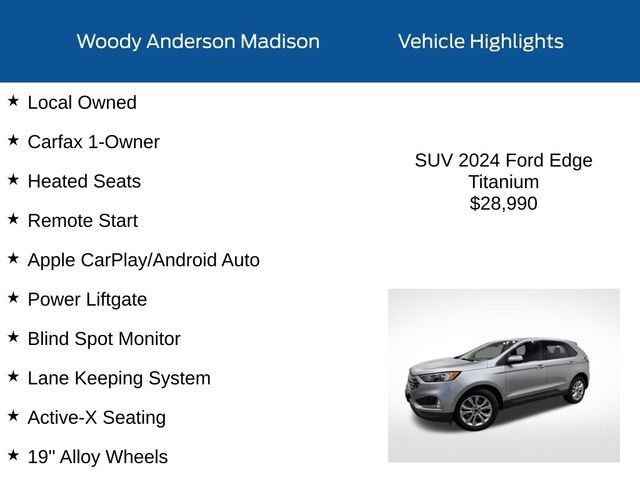 Used 2024 Ford Edge Titanium AWD/4WD image 2