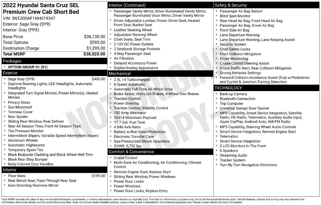 Certified 2022 Hyundai Santa Cruz SEL Premium AWD/4WD image 7