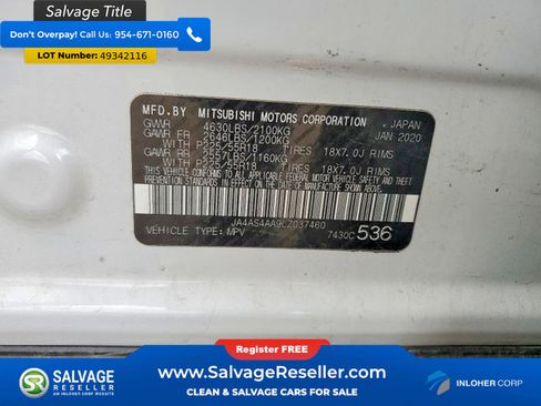 Used 2020 Mitsubishi Eclipse Cross LE FWD image 16