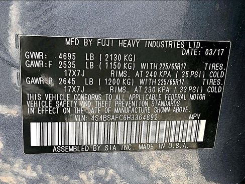 Used 2017 Subaru Outback 2.5i Premium image 31