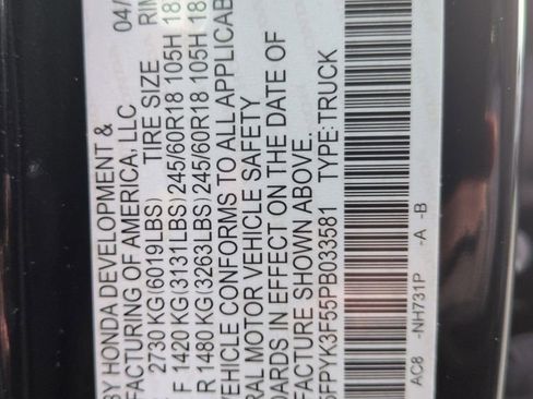 Used 2023 Honda Ridgeline RTL image 29