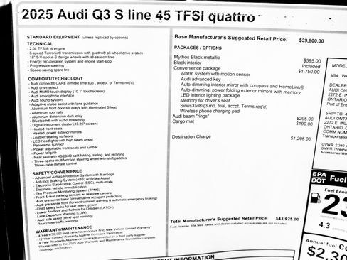New 2025 Audi Q3 2.0T Premium image 33