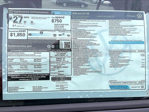 New 2026 Volkswagen GTI SE image 18