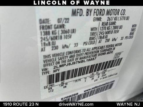 Certified 2022 Lincoln Nautilus AWD w/ Premium Package image 29