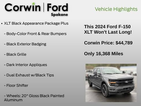 Used 2024 Ford F150 XLT w/ Equipment Group 302A MID AWD/4WD image 7