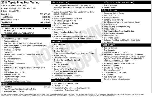 Used 2016 Toyota Prius Four Touring FWD image 21