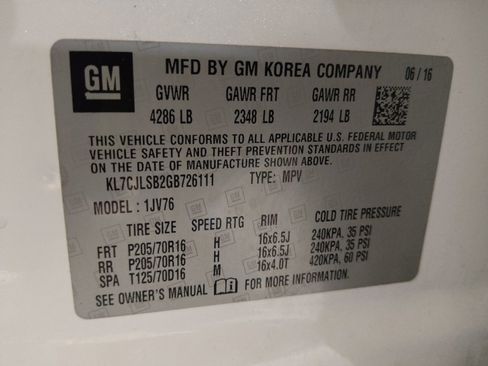 Used 2016 Chevrolet Trax LT FWD image 33