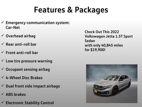 Used 2022 Volkswagen Jetta Sport w/ IQ.Drive Package FWD image 13