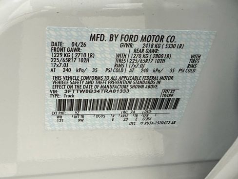New 2026 Ford Maverick XL w/ Equipment Group 101A AWD/4WD image 41