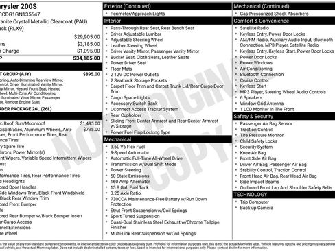 Used 2016 Chrysler 200 S w/ Comfort Group image 6