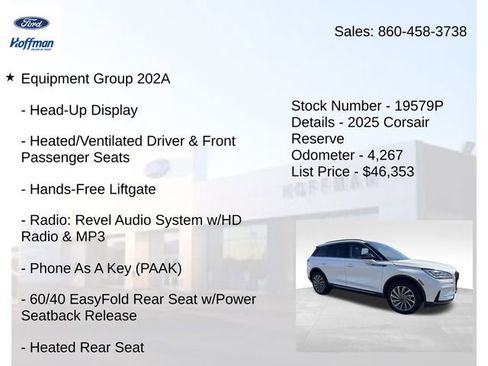 Certified 2025 Lincoln Corsair Reserve w/ Equipment Group 202A AWD/4WD image 10