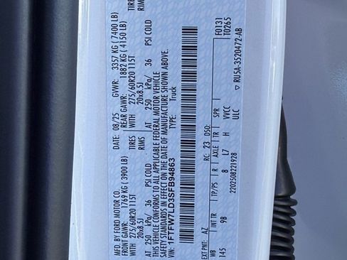 New 2025 Ford F150 Platinum w/ Equipment Group 702A High image 36