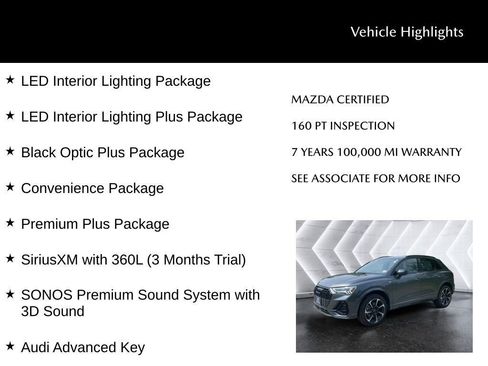 Used 2025 Audi Q3 2.0T Premium Plus w/ Premium Plus Package AWD/4WD image 6
