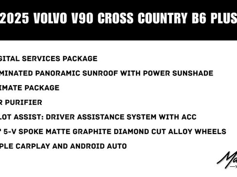 Used 2025 Volvo V90 B6 Cross Country Plus w/ Protection Package Premier AWD/4WD image 54