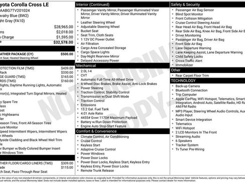 New 2026 Toyota Corolla Cross LE w/ Cold Weather Package AWD/4WD image 6