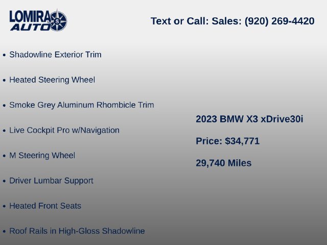 Used 2023 BMW X3 xDrive30i AWD/4WD image 11