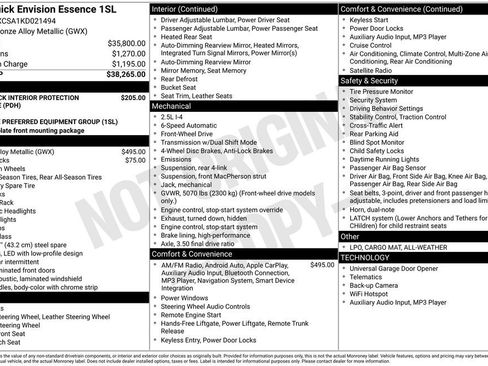 Used 2019 Buick Envision Essence image 6