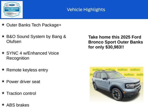 Used 2025 Ford Bronco Sport Outer Banks w/ Outer Banks Tech Package+ image 10