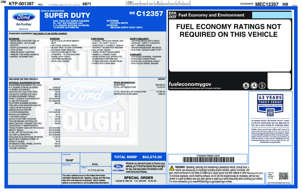 Certified 2021 Ford F550 4x4 SuperCab Super Duty image 30