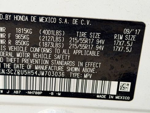 Certified 2018 Honda HR-V EX image 17