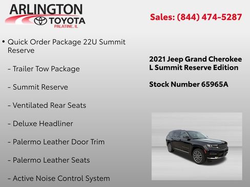 Used 2021 Jeep Grand Cherokee L Summit AWD/4WD image 2