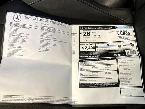 New 2026 Mercedes-Benz CLE 300 4MATIC Cabriolet image 11