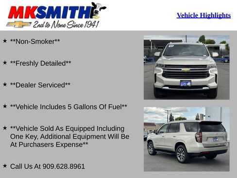 Used 2023 Chevrolet Tahoe LT w/ Luxury Package RWD image 2