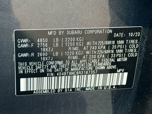 Certified 2024 Subaru Outback Limited AWD/4WD image 31