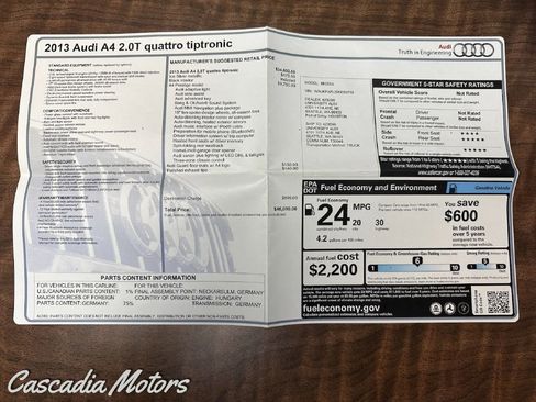 Used 2013 Audi A4 2.0T Prestige image 2