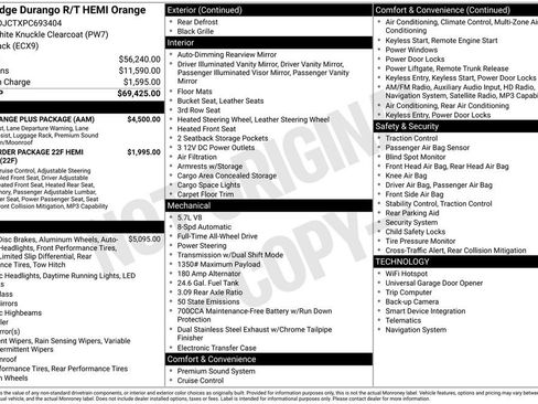 Used 2023 Dodge Durango R/T w/ Hemi Orange Plus Package image 44