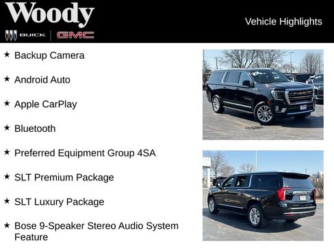 Used 2022 GMC Yukon XL SLT w/ SLT Premium Package AWD/4WD image 3