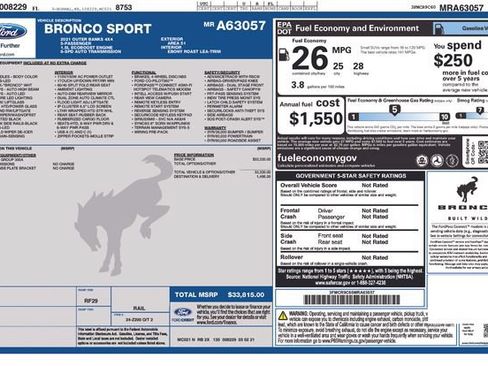 Used 2021 Ford Bronco Sport Outer Banks AWD/4WD image 4