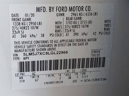 Used 2020 Lincoln Aviator Reserve w/ Equipment Group 202A image 50