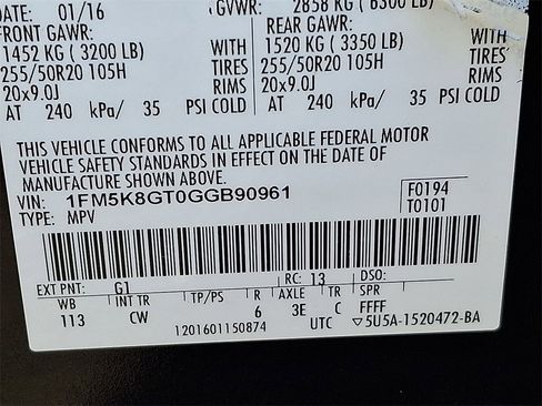 Used 2016 Ford Explorer Sport w/ Equipment Group 401A image 27