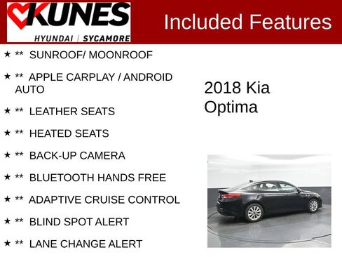 Used 2018 Kia Optima EX w/ Technology Package FWD image 2