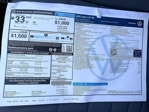 New 2026 Volkswagen Jetta SE FWD image 22