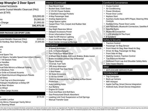 New 2026 Jeep Wrangler Sport AWD/4WD image 9