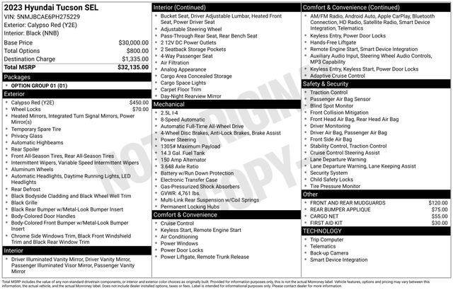 Used 2023 Hyundai Tucson SEL AWD/4WD image 15